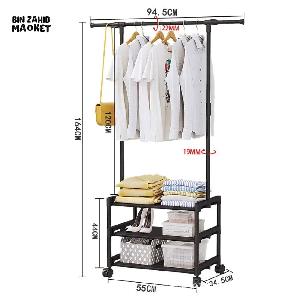 3 LAYERS ATTACHABLE CLOTH RACK