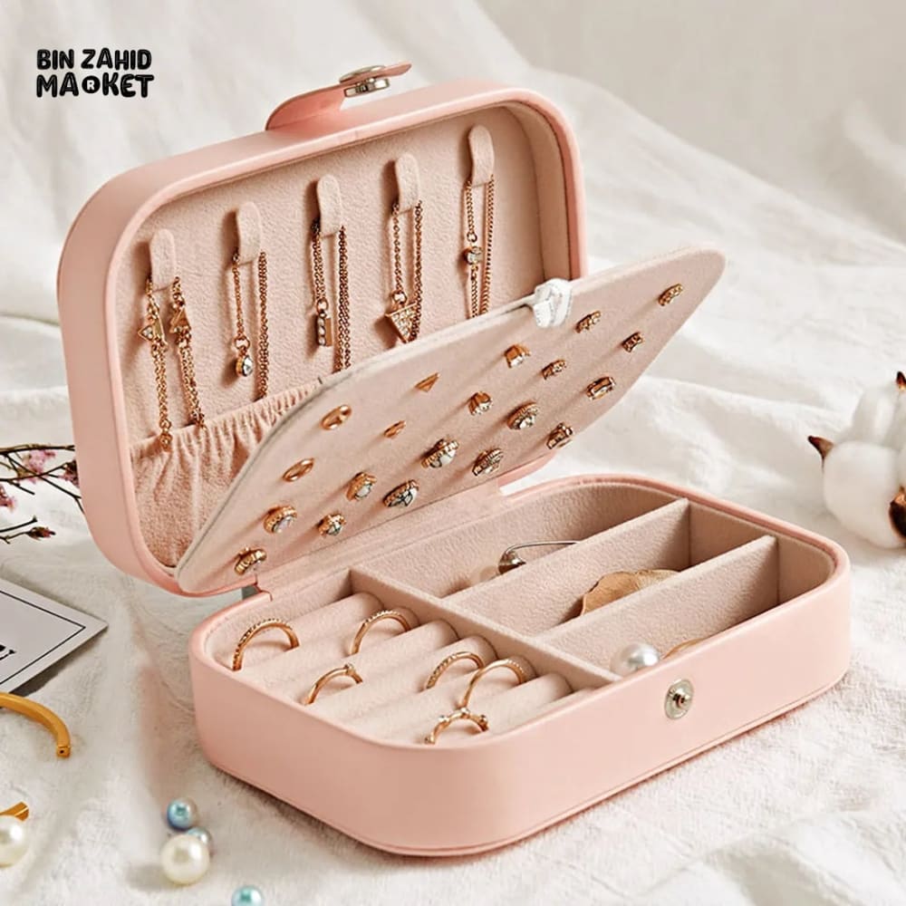 FAUX LEATHER JEWELRY ORGANIZER
