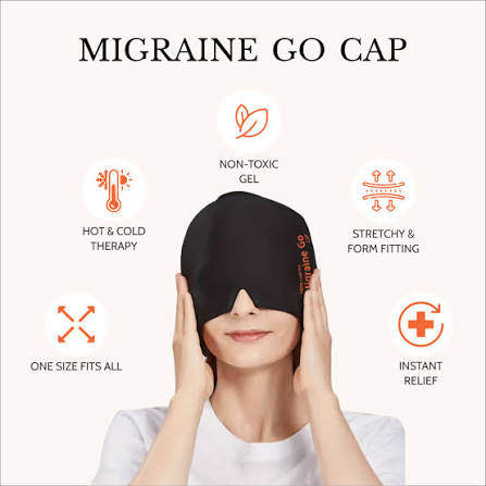 Migraine Relief Ice Head Cap – 360° Hot & Cold Therapy for Headache, Stress & Sinus Pain