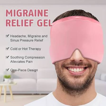 Migraine Relief Ice Head Cap – 360° Hot & Cold Therapy for Headache, Stress & Sinus Pain